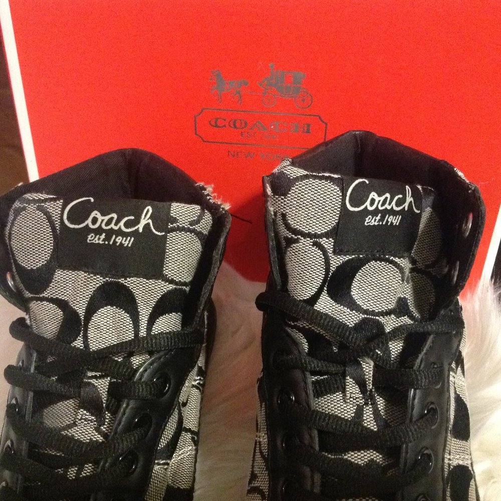 Coach High-Top Ellis sneakers size 8M - Picture 6 of 7